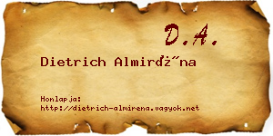 Dietrich Almiréna névjegykártya